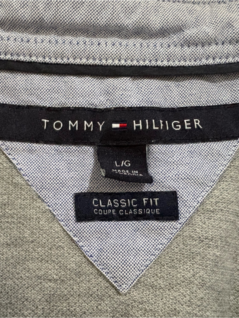 Tommy Hilfiger Gray Short-Sleeve Polo with Logo - Picture 3 of 3